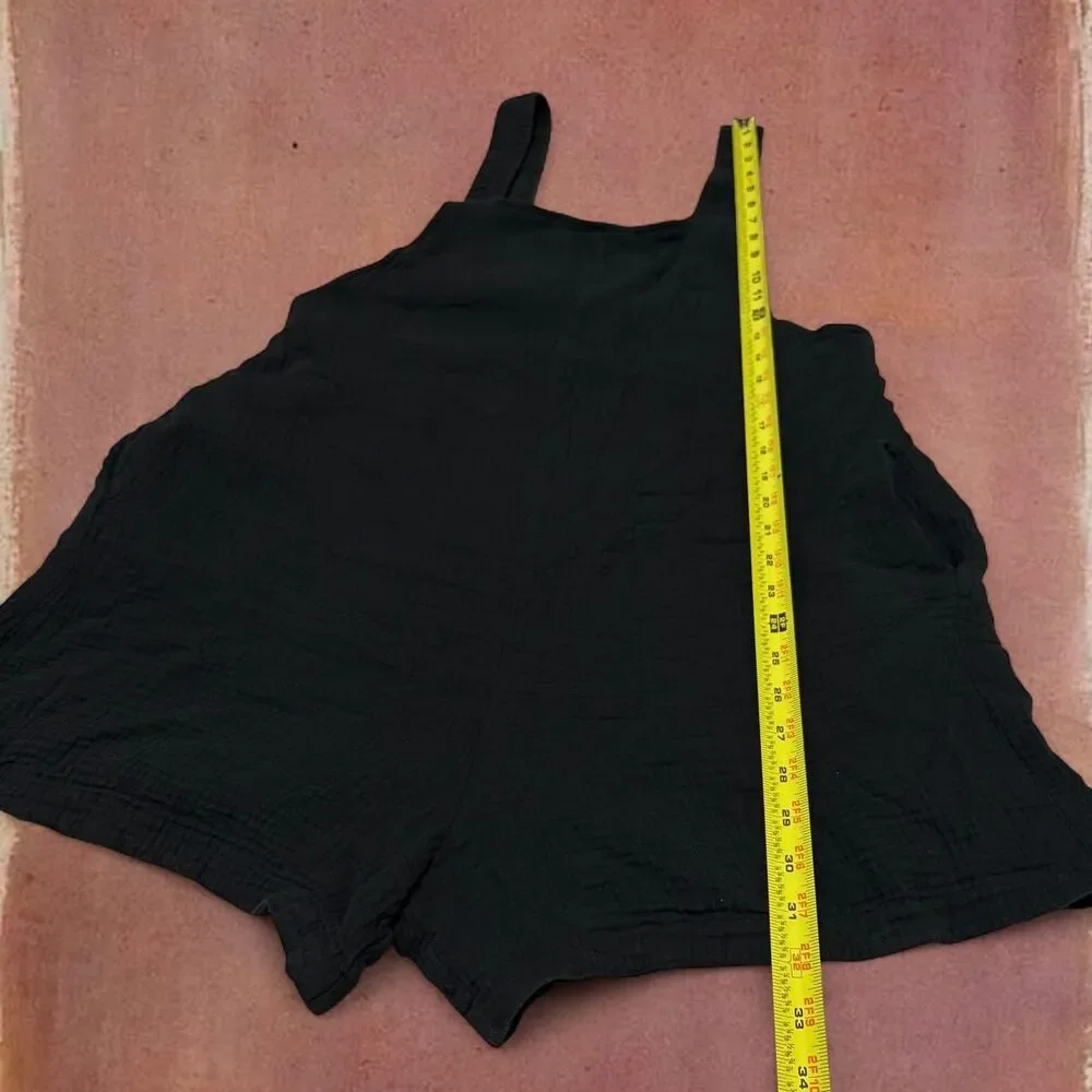 Boho Festival Cottage Whimsigoth 100% Cotton Overall Romper Lightweight Travel - Picture 7 of 7